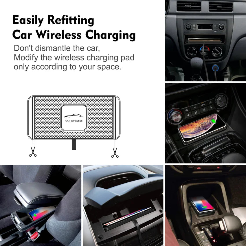 30W Wireless Charger Car Silicone Pad Stand for