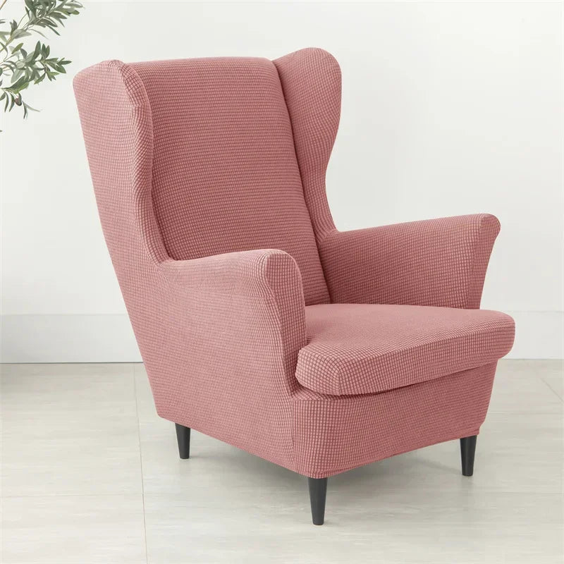 Polar Fleece Wing Chair Cover Stretch Wingback Sofa