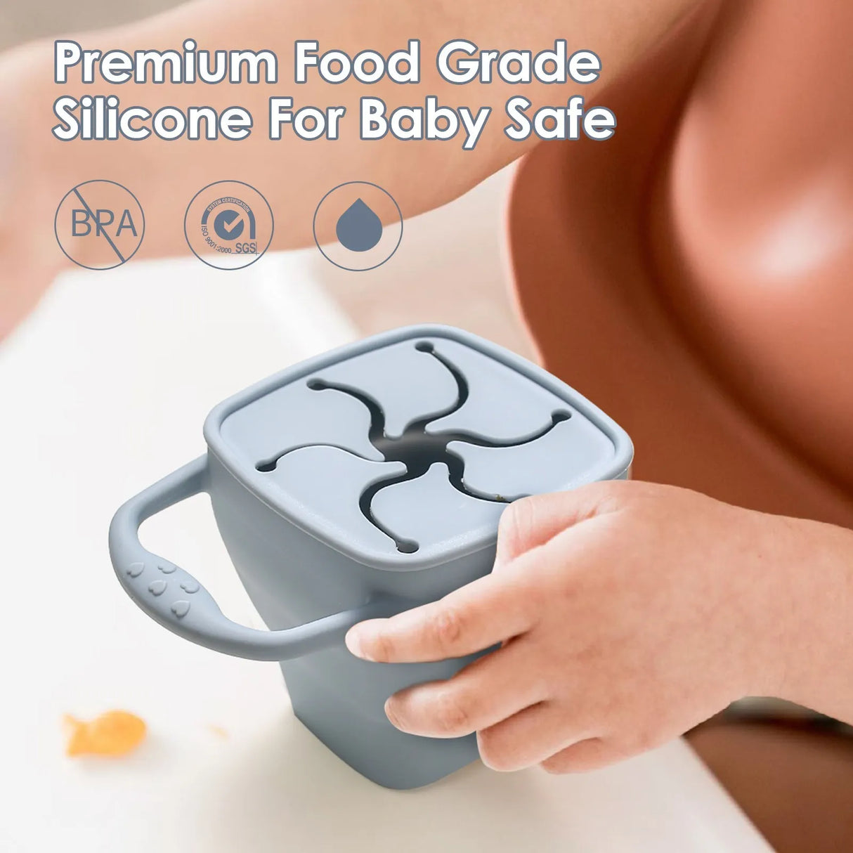 BPA Free Baby Silicone Plate Snack Cup Set