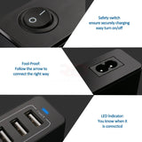 60W 10Port USB Charger for iPhone iPad Kindle