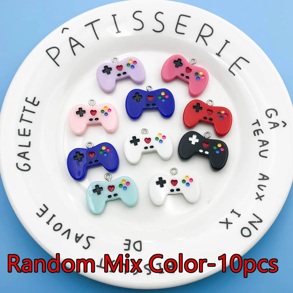 Randomly 610Pcs Colorful Resin Game Controller Charms Pendants