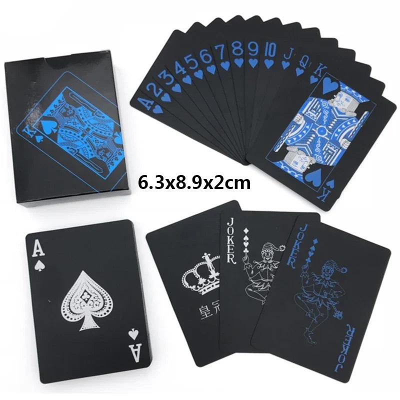 Black Gold Playing Card Poker Game Deck blue