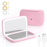 2-Sided LED Rechargeable Makeup Mirror with 5X Magnifying