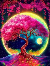 Colorful Trees And The Moon Personality DIY Full