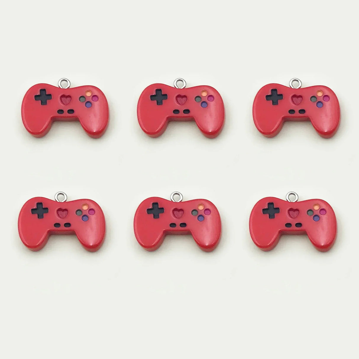 Randomly 610Pcs Colorful Resin Game Controller Charms Pendants