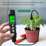 Digital EC/Temp Soil Tester 0.00~10.00mS/cm Conductivity Meter Waterproof