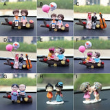 Car Decoration Cartoon Cute Couples Action Figure Figurines