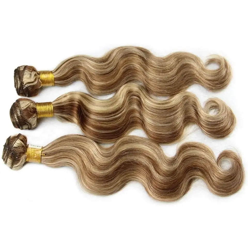 Piano Color P4/613 Highlight Bundles And Closure Remy