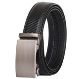 Plyesxale Brown Leather Belt Men 2024 Automatic Buckle