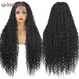 32" Full Lace Front Boho Box Braided Wigs