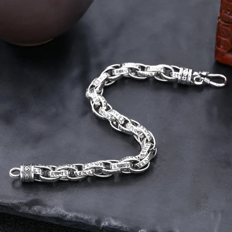 BOCAI S925 Sterling Silver Bracelets for Men 2023