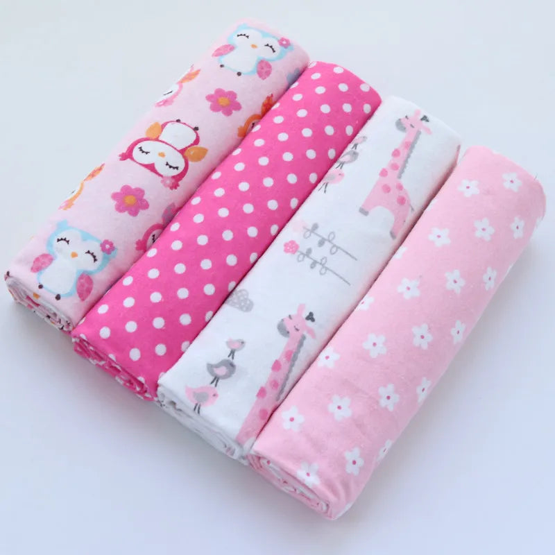 4pcs/pack 100% Cotton Flannel Diapers Supersoft Receiving Baby