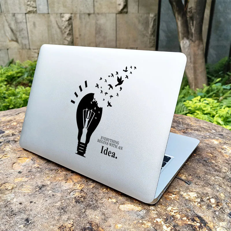 Idea Bulb Creative Vinyl Sticker for Laptop Macbook