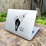 Idea Bulb Creative Vinyl Sticker for Laptop Macbook