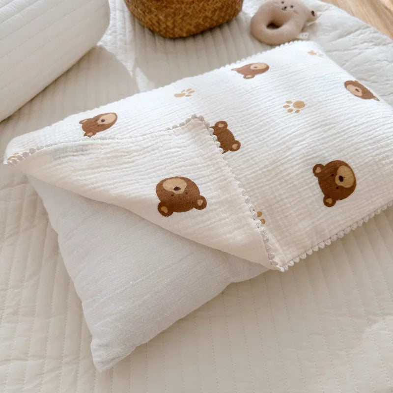 Children Cartoon Bear Bedding Pillow Cover Decorative Kids