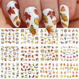 12 Designs Nail Stickers Set Mixed Floral Geometric