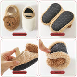 Cartoon Bear Baby Shoes Winter Thick Warm Newborn