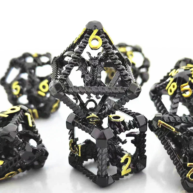 Mini Planet DND Metal Dice Set Three-dimensional Flying