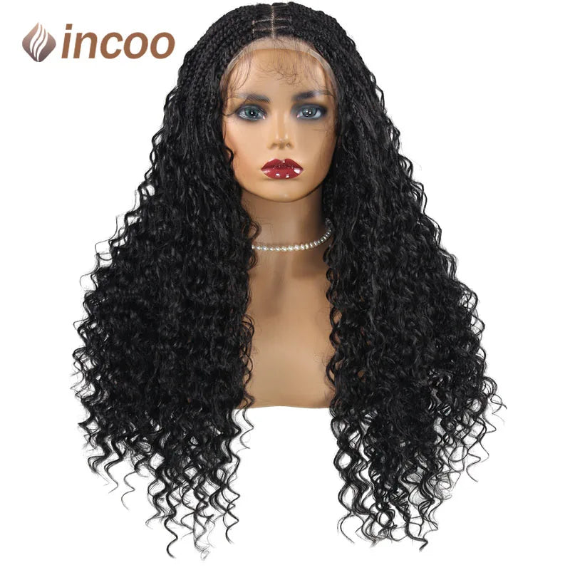 24'' Bohemia Full Lace Box Braided Wig Synthetic