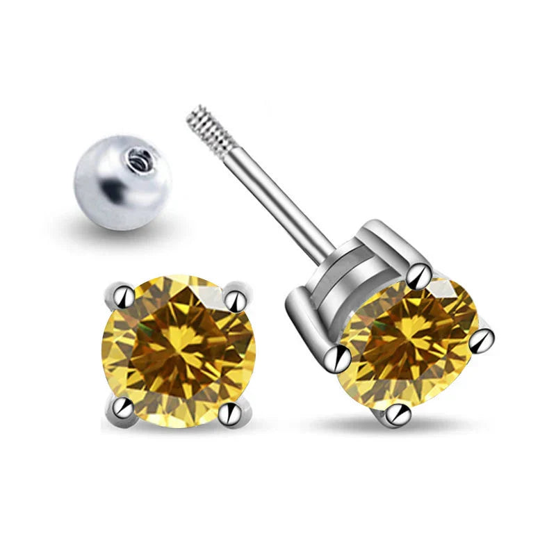 D VVS1 Moissanite Stud Earrings For Women 925
