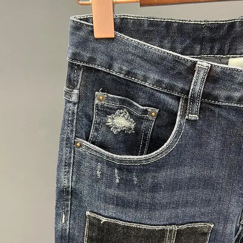 Trousers with Holes Men's Jeans Ripped Torn Man