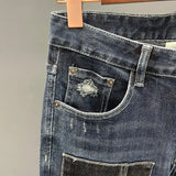 Trousers with Holes Men's Jeans Ripped Torn Man