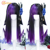 MEIFAN Long Lolita Ombre Harajuku Wig With Bang