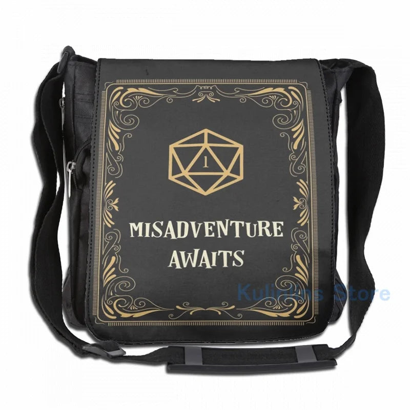 Funny Graphic print Misadventure Awaits D20 Dice Tabletop