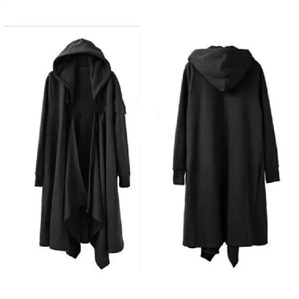 ARENS Korean Fashion Men`s Punk Style Black Hoodie