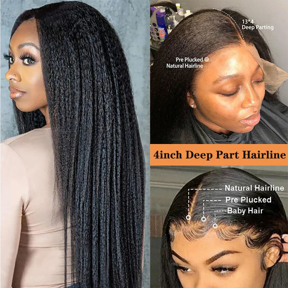 HD Transparent 13x4 13x6 Lace Frontal Wig Kinky