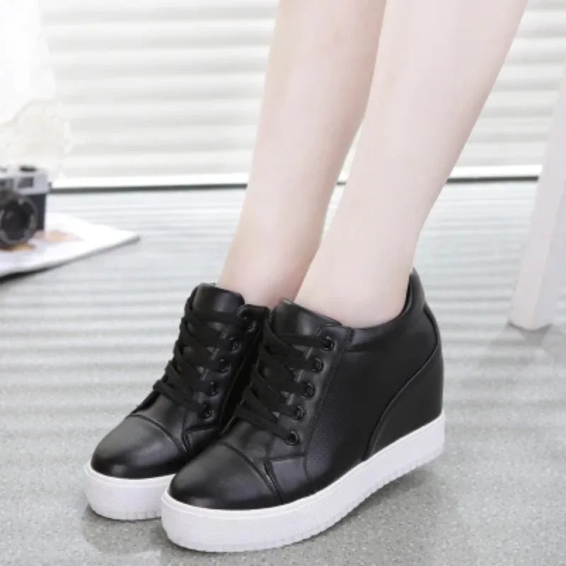 2022 Women's High-Top Hidden Wedge Sneakers – Casual Platform Shoes