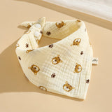 Baby Bibs Muslin Cotton Stuff Newborn Snap Button