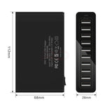 60W 10Port USB Charger for iPhone iPad Kindle