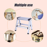 1 Step Stool Folding Ladder Aluminum Alloy Herringbone