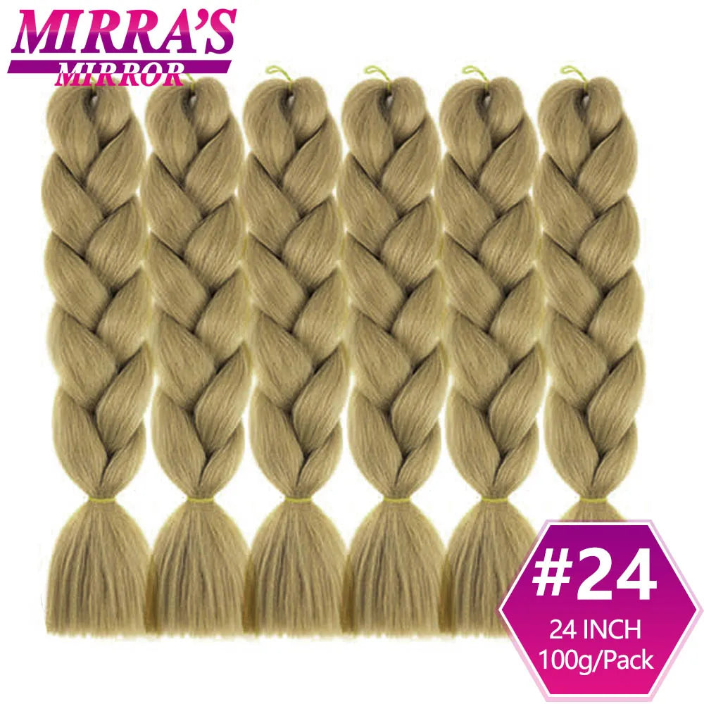 6 Bundle Braiding Hair 24 Inch Synthetic Jumbo