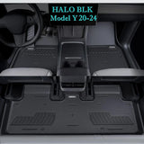 HALO BLK Car Floor Mats Compatible with Tesla