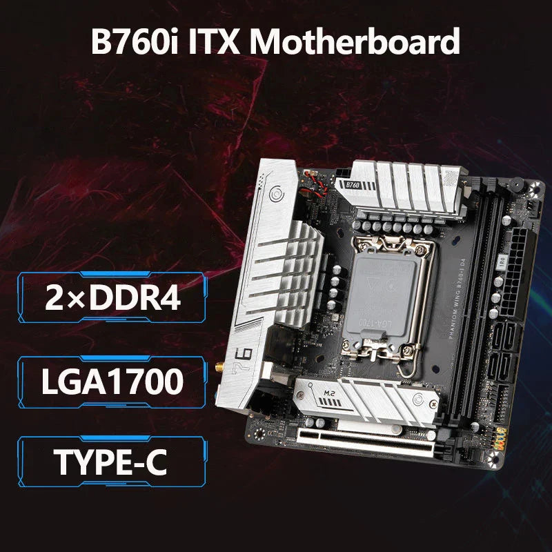 B760i ITX Motherboard LGA1700 DDR4 Gaming DIY Assembled