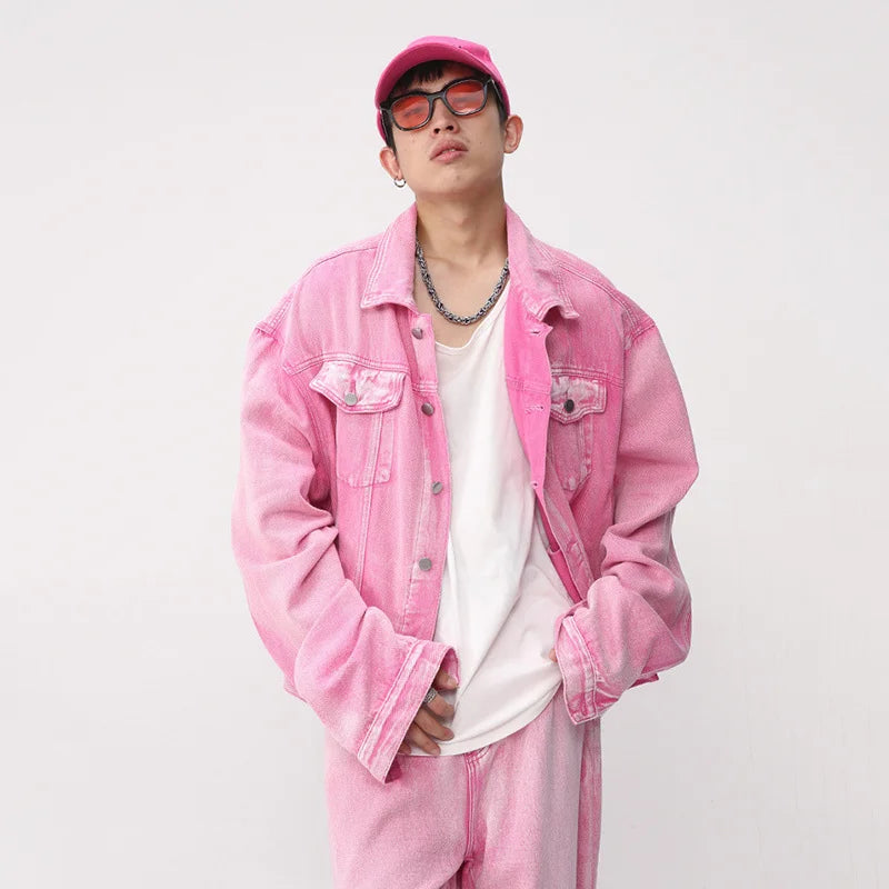 NOYMEI Pink Two Pieces Set Fashionable Long Sleeve