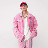 NOYMEI Pink Two Pieces Set Fashionable Long Sleeve