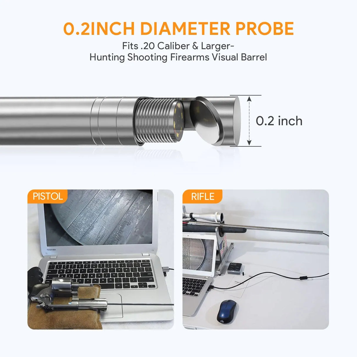 TESLONG NTG100 5mm Lens Rifle Borescope Camera 1.2m