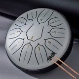 Hluru Glucophone Steel Tongue Drum 6 Inch 11