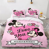 Disney Mickey Minnie Mouse Cartoon Bedding Set Lovely