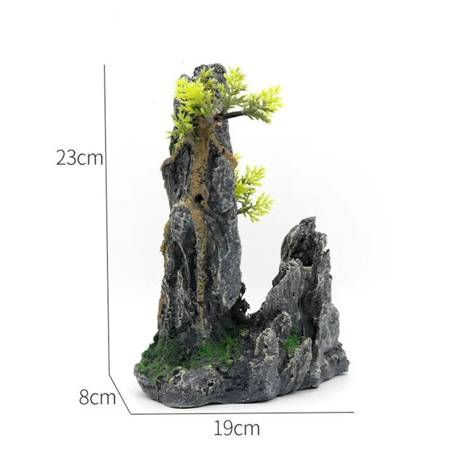 Fish Tank Plant Rockery Multi-style Aquarium Decoration,Resin Artificial