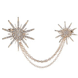 Fashion Star Alloy Rhinestones Women's Snowflake Large Brooch