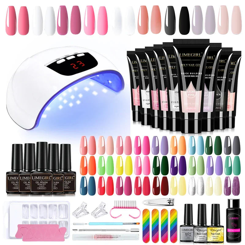 Nail Set for Nail Extensions Quick Building Poly