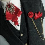 Men's Bow Tie Corsage Pocket Towel Sets British