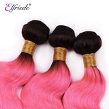 Elfriede T1BPink Body Wave Ombre Colored Hair Bundles