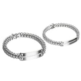 2pcs/set Custom name anniversary couple Bracelet titanium steel