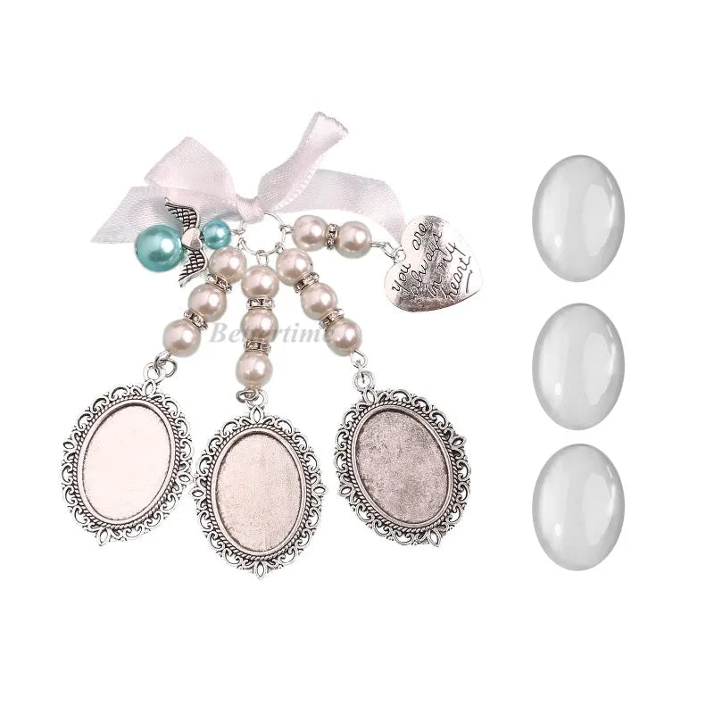 Wedding Bouquet Charm Lace Oval Bridal Bouquet Angel