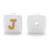 10Pcs 12mm Silicone Letters Beads English Alphabet Baby